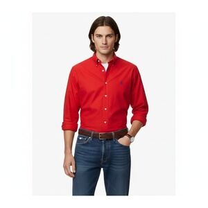 Polo Ralph Lauren Classic Fit Shirt Men's XXL Red Dark Academia Old Money Preppy